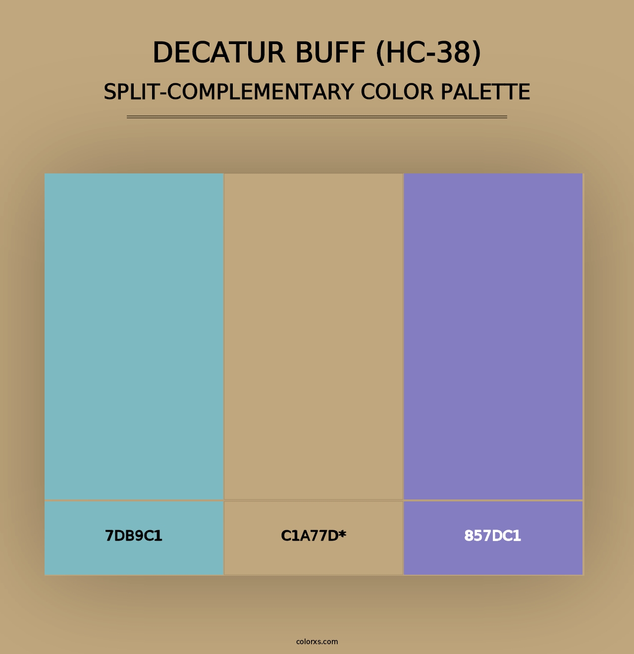 Decatur Buff (HC-38) - Split-Complementary Color Palette