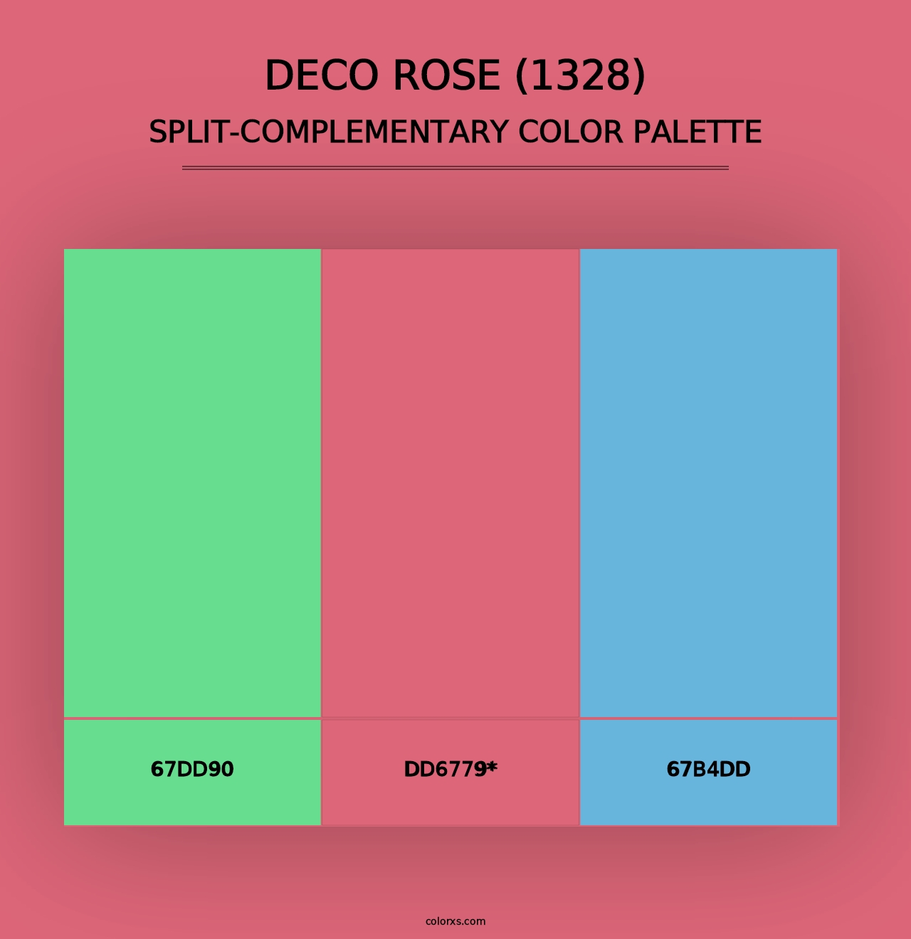 Deco Rose (1328) - Split-Complementary Color Palette