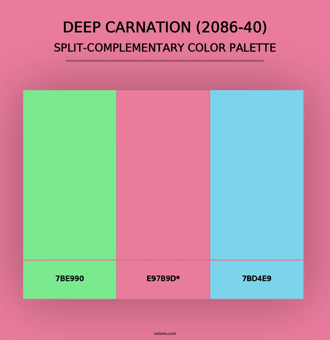 Deep Carnation (2086-40) - Split-Complementary Color Palette