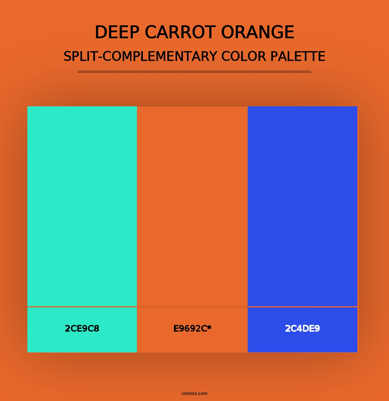 Deep Carrot Orange - Split-Complementary Color Palette