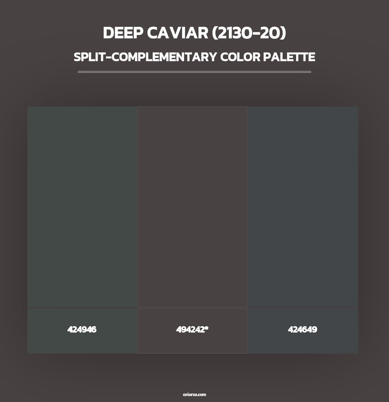 Deep Caviar (2130-20) - Split-Complementary Color Palette