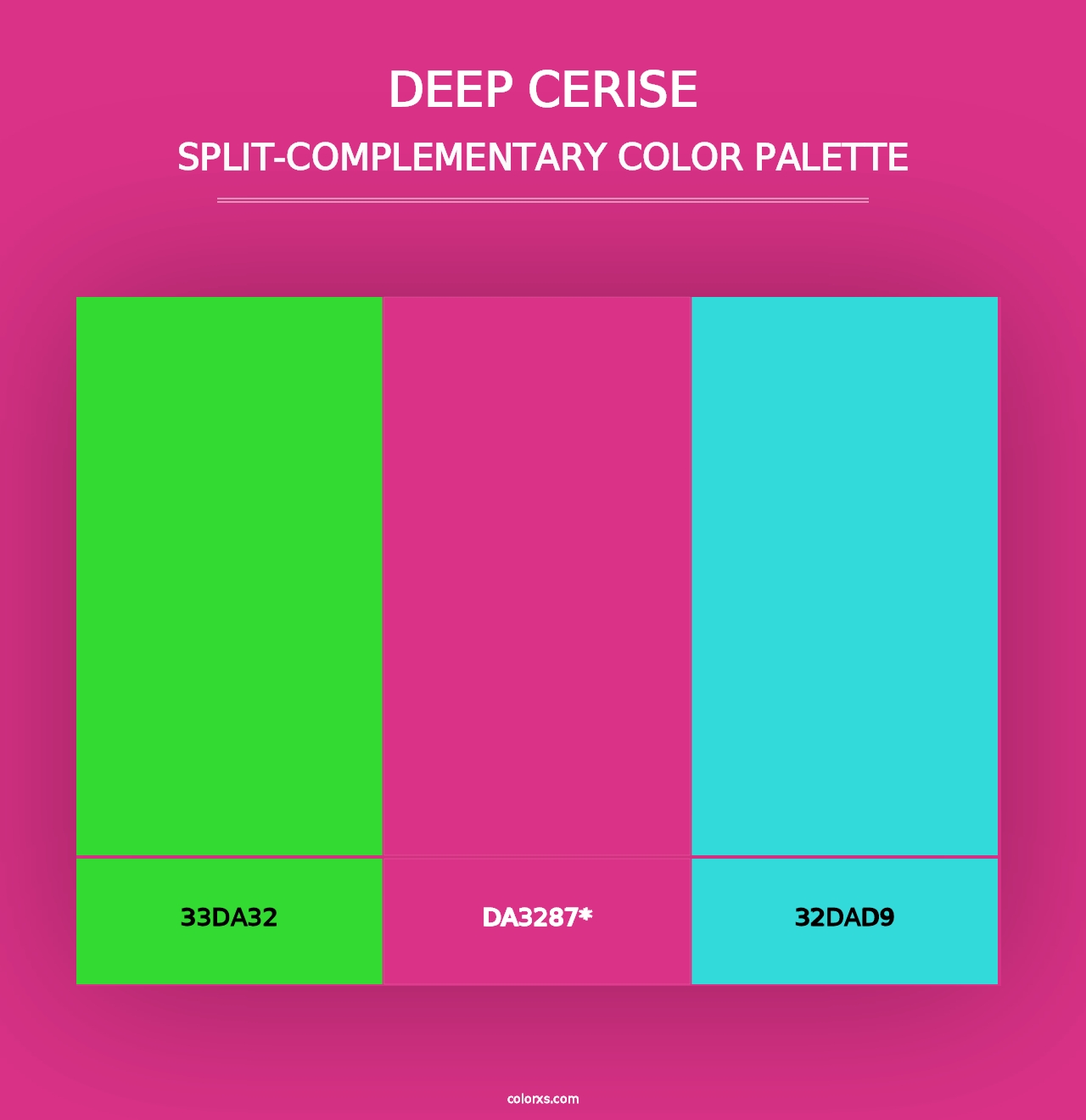 Deep Cerise - Split-Complementary Color Palette