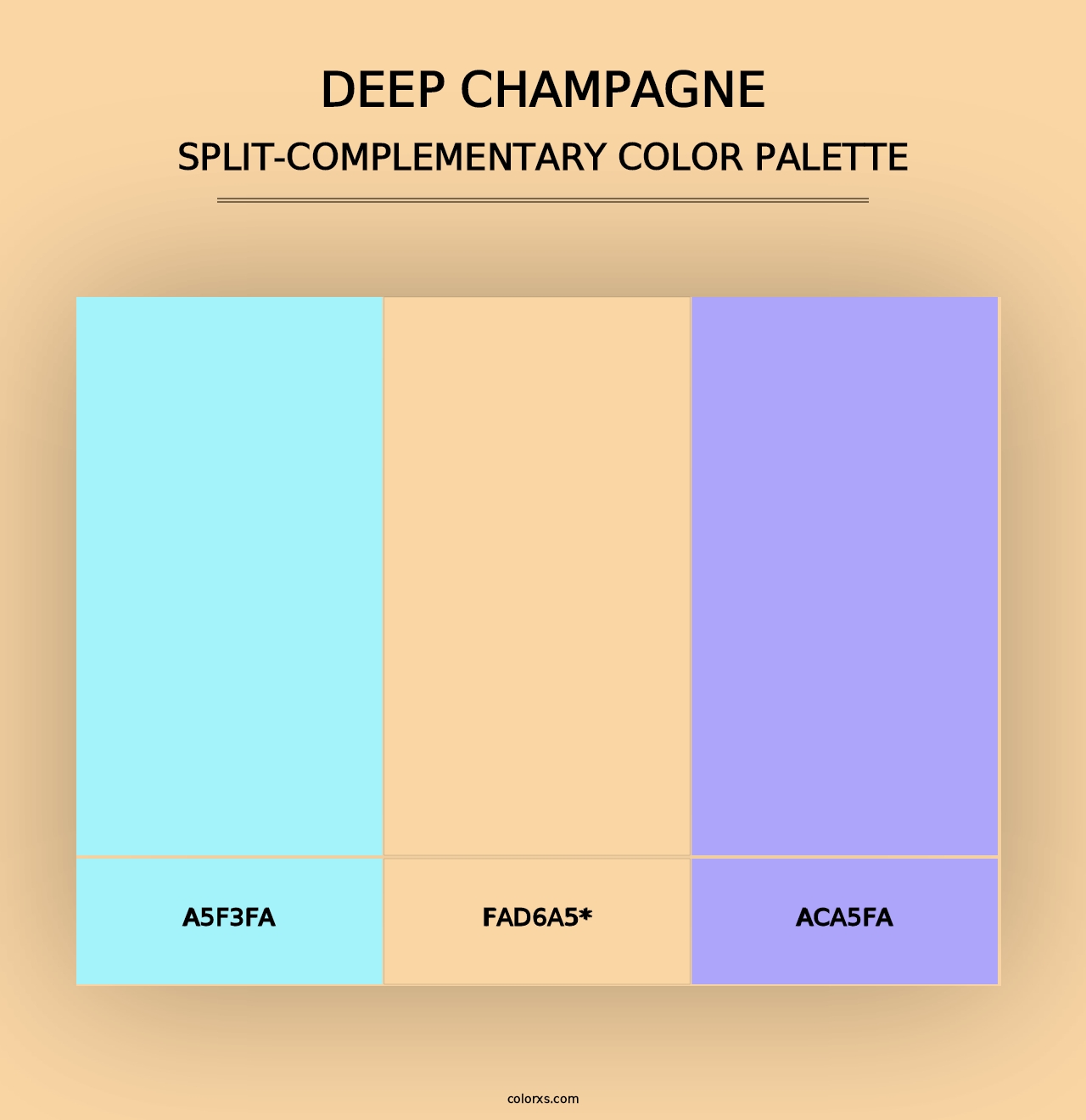 Deep Champagne - Split-Complementary Color Palette