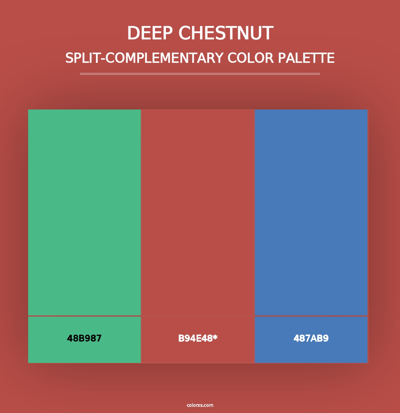 Deep Chestnut - Split-Complementary Color Palette