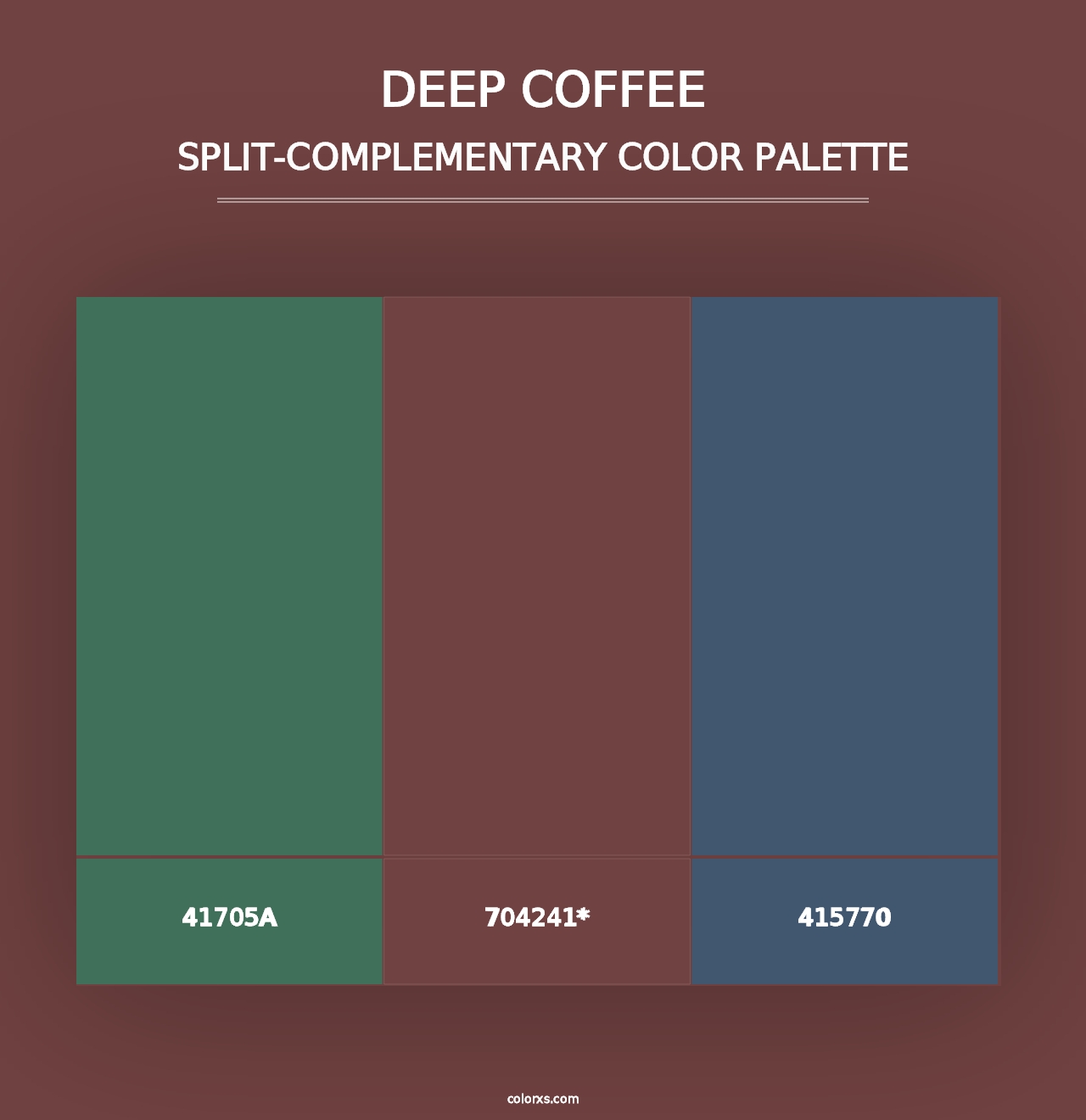 Deep Coffee - Split-Complementary Color Palette