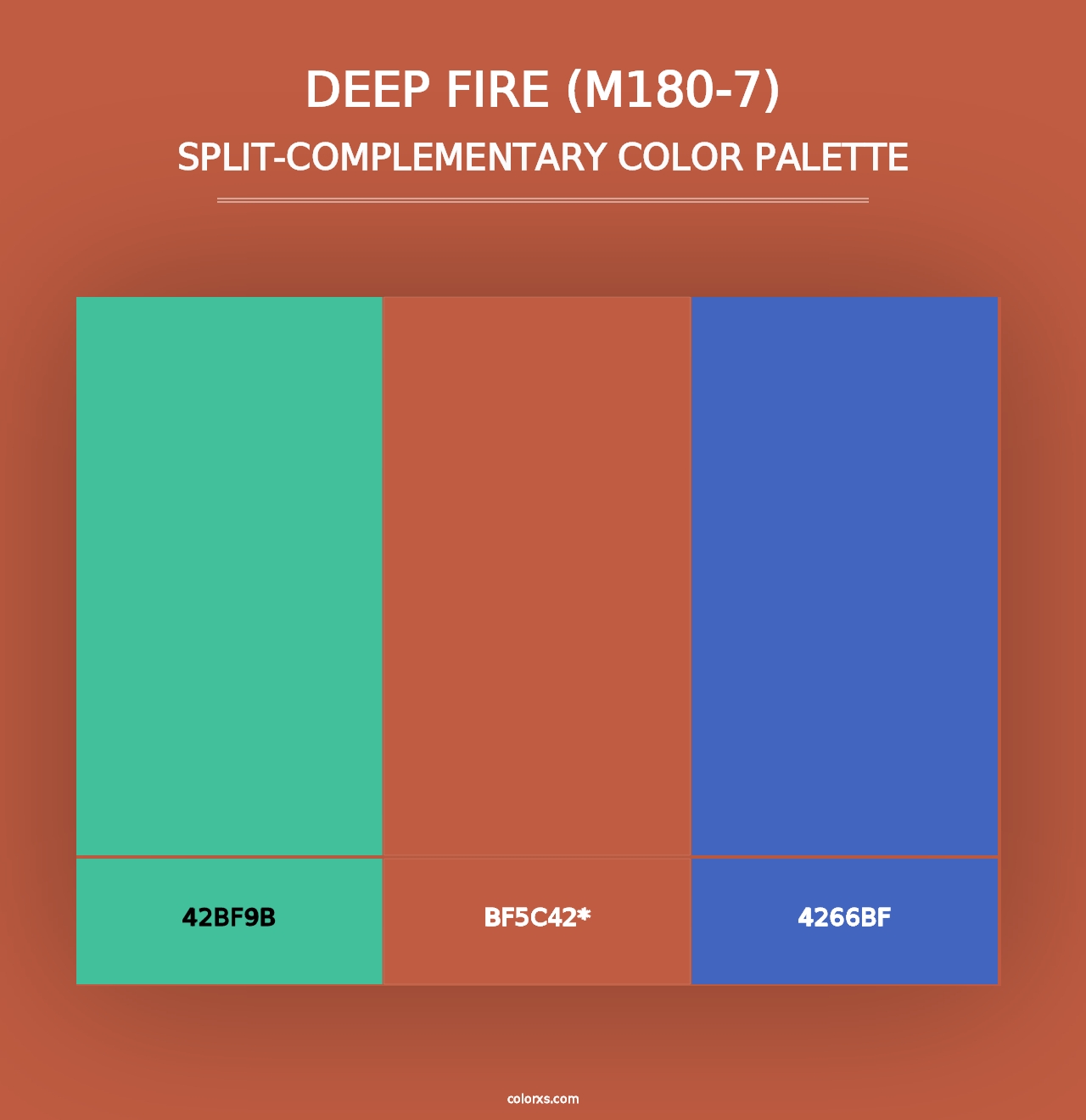 Deep Fire (M180-7) - Split-Complementary Color Palette