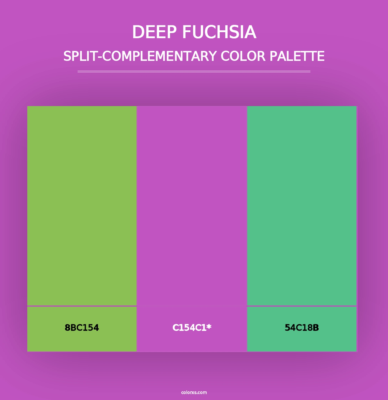 Deep Fuchsia - Split-Complementary Color Palette