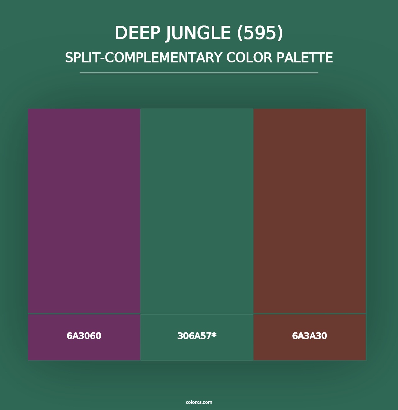 Deep Jungle (595) - Split-Complementary Color Palette