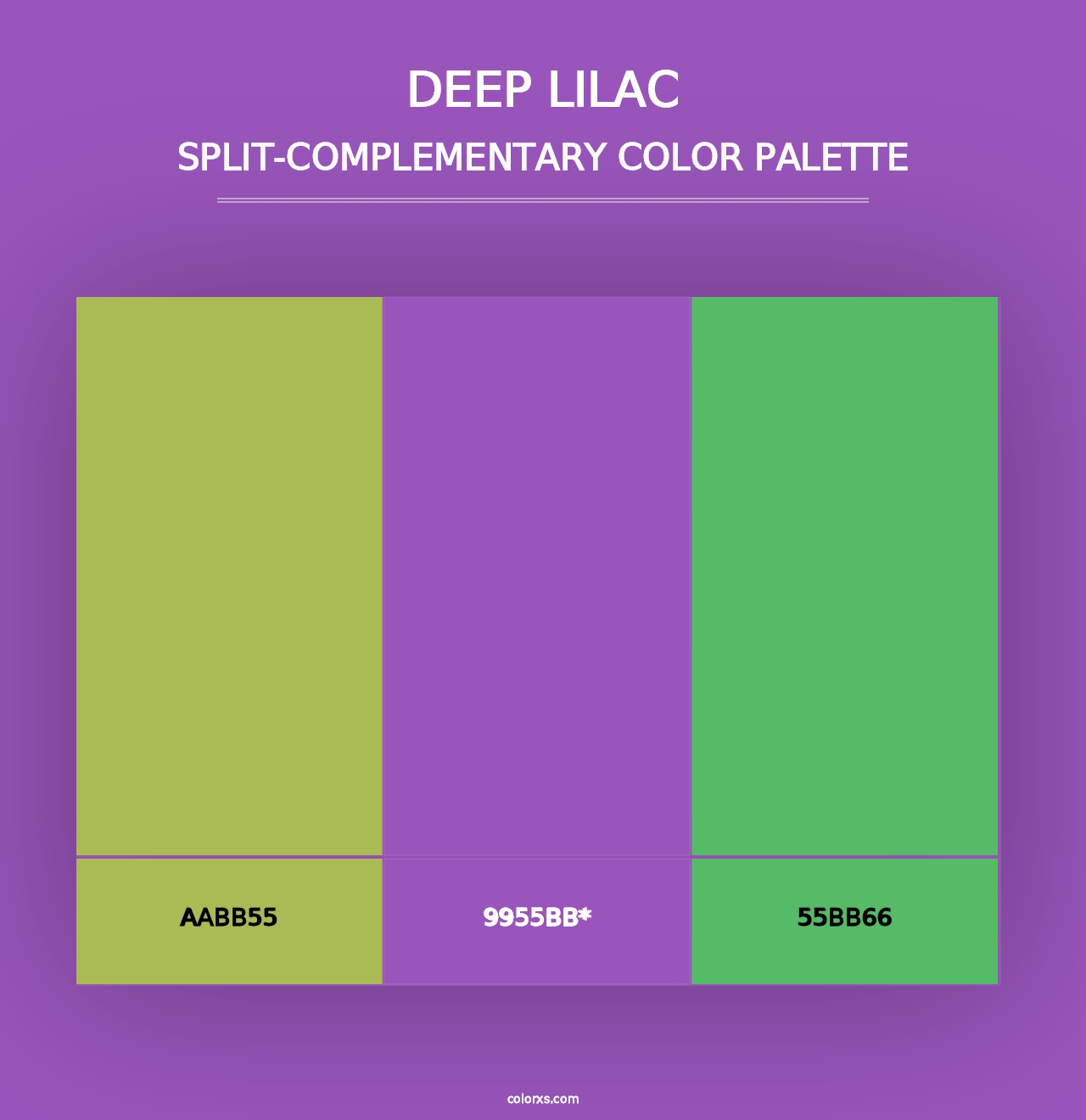 Deep Lilac - Split-Complementary Color Palette