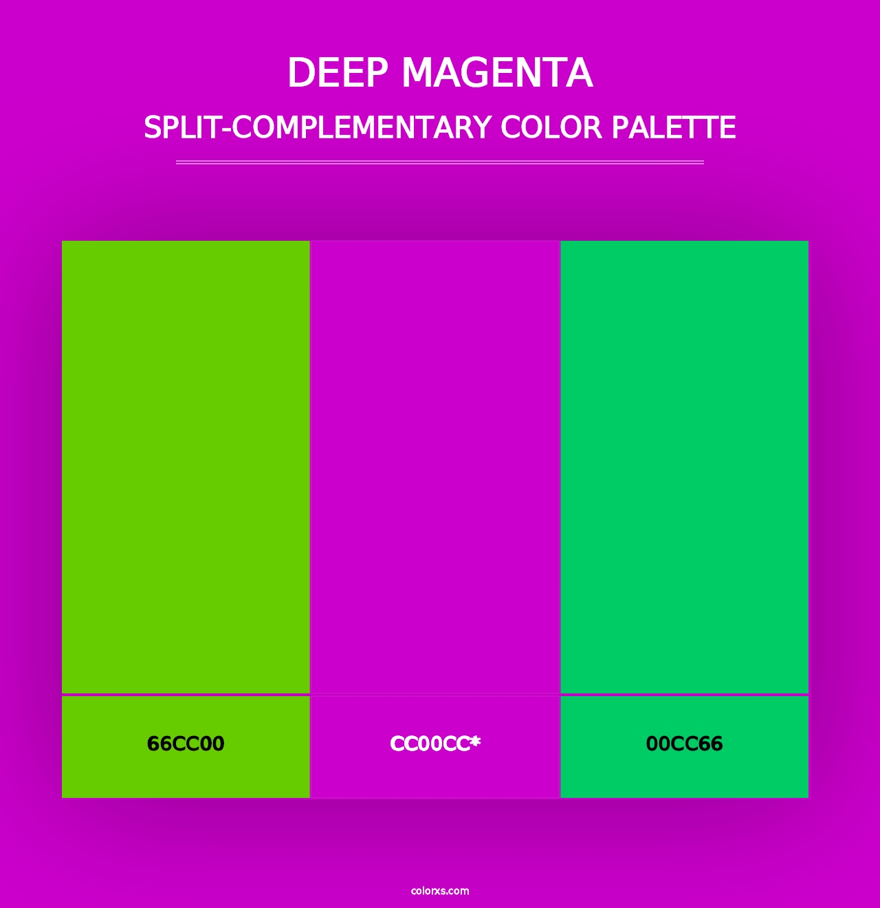 Deep Magenta - Split-Complementary Color Palette