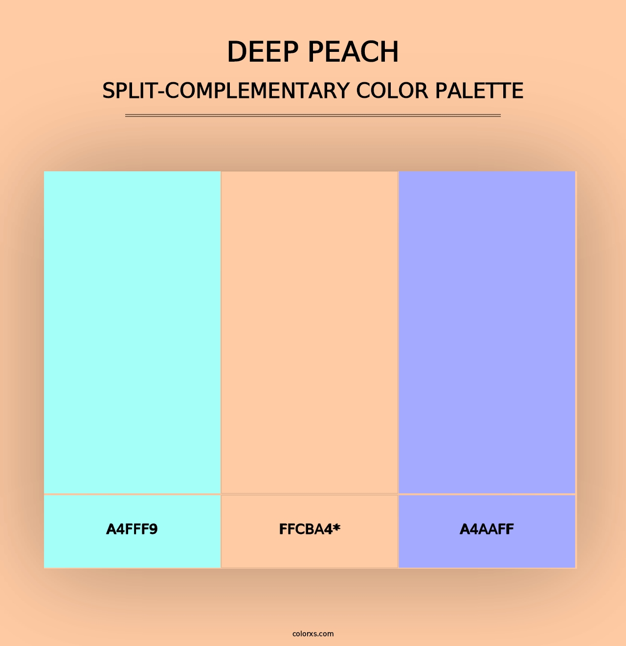 Deep Peach - Split-Complementary Color Palette