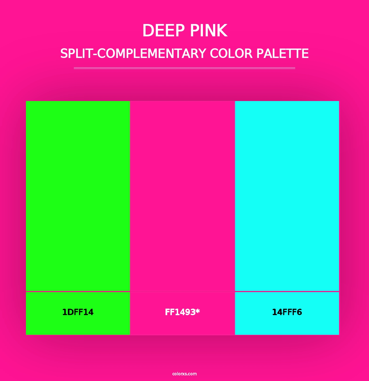 Deep Pink - Split-Complementary Color Palette