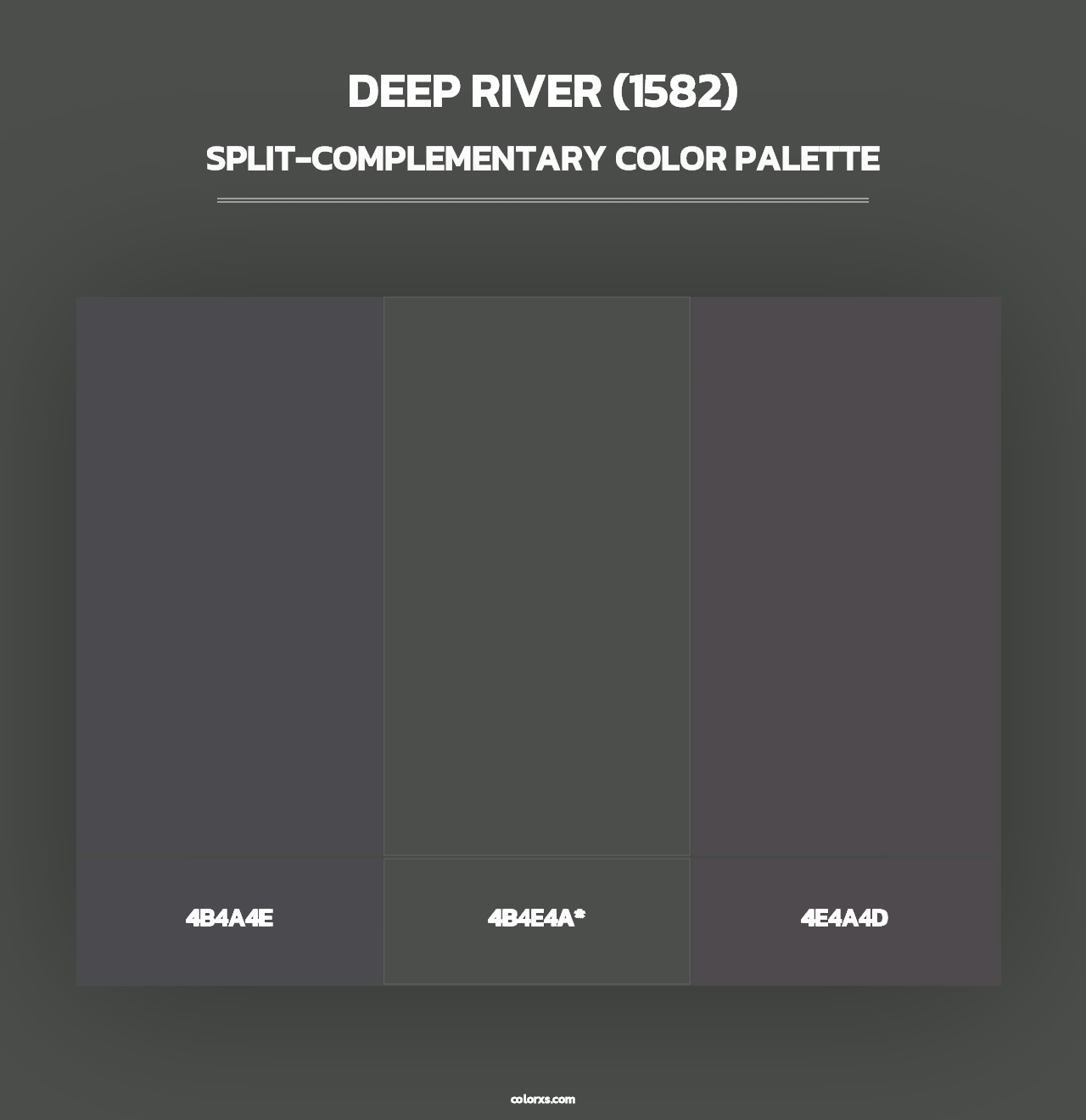 Deep River (1582) - Split-Complementary Color Palette