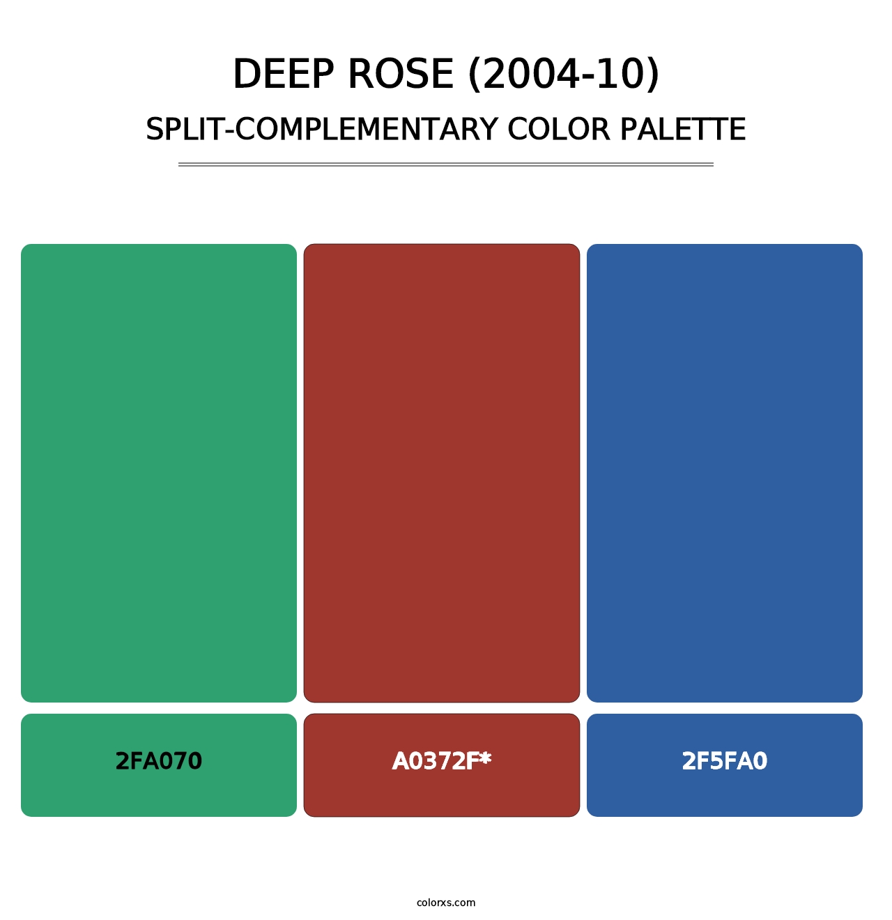 Deep Rose (2004-10) - Split-Complementary Color Palette