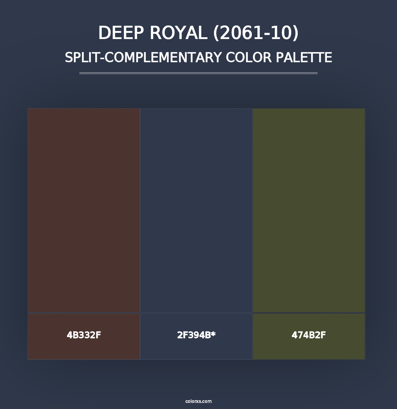 Deep Royal (2061-10) - Split-Complementary Color Palette