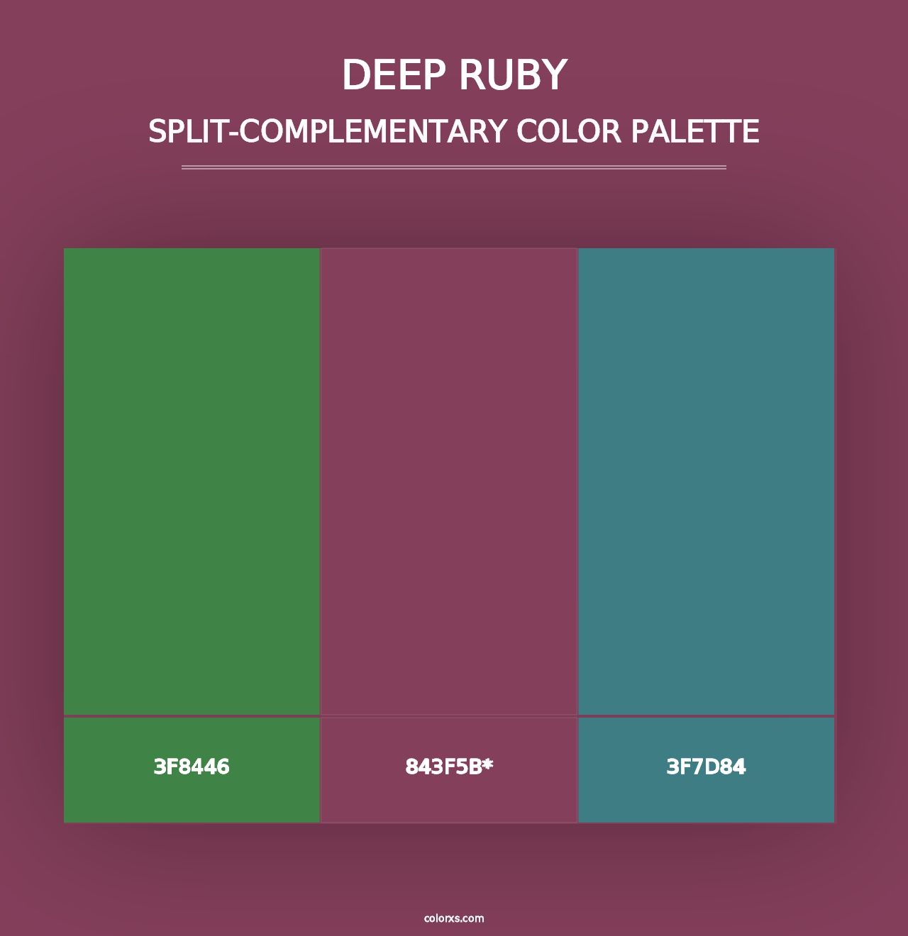 Deep Ruby - Split-Complementary Color Palette