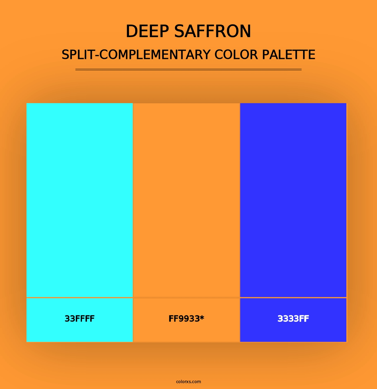 Deep Saffron - Split-Complementary Color Palette