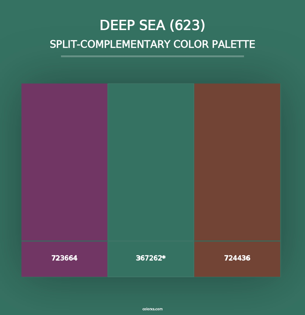 Deep Sea (623) - Split-Complementary Color Palette