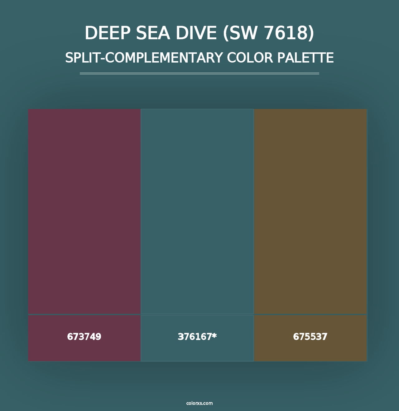 Deep Sea Dive (SW 7618) - Split-Complementary Color Palette