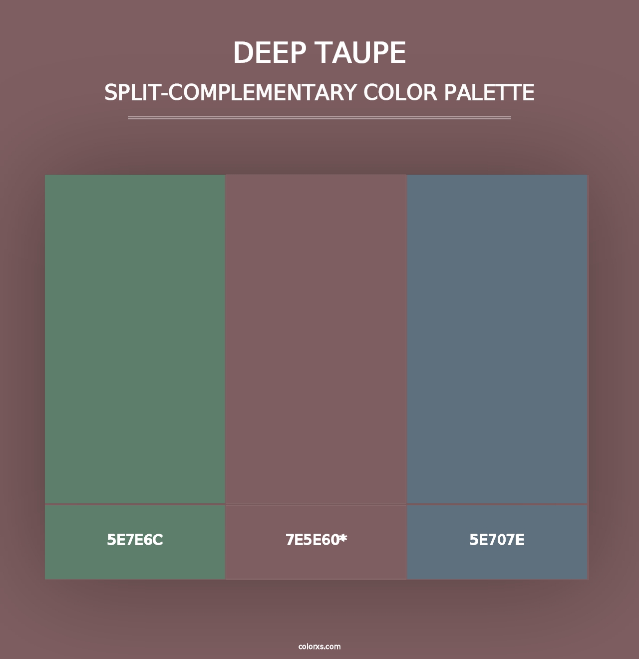 Deep Taupe - Split-Complementary Color Palette