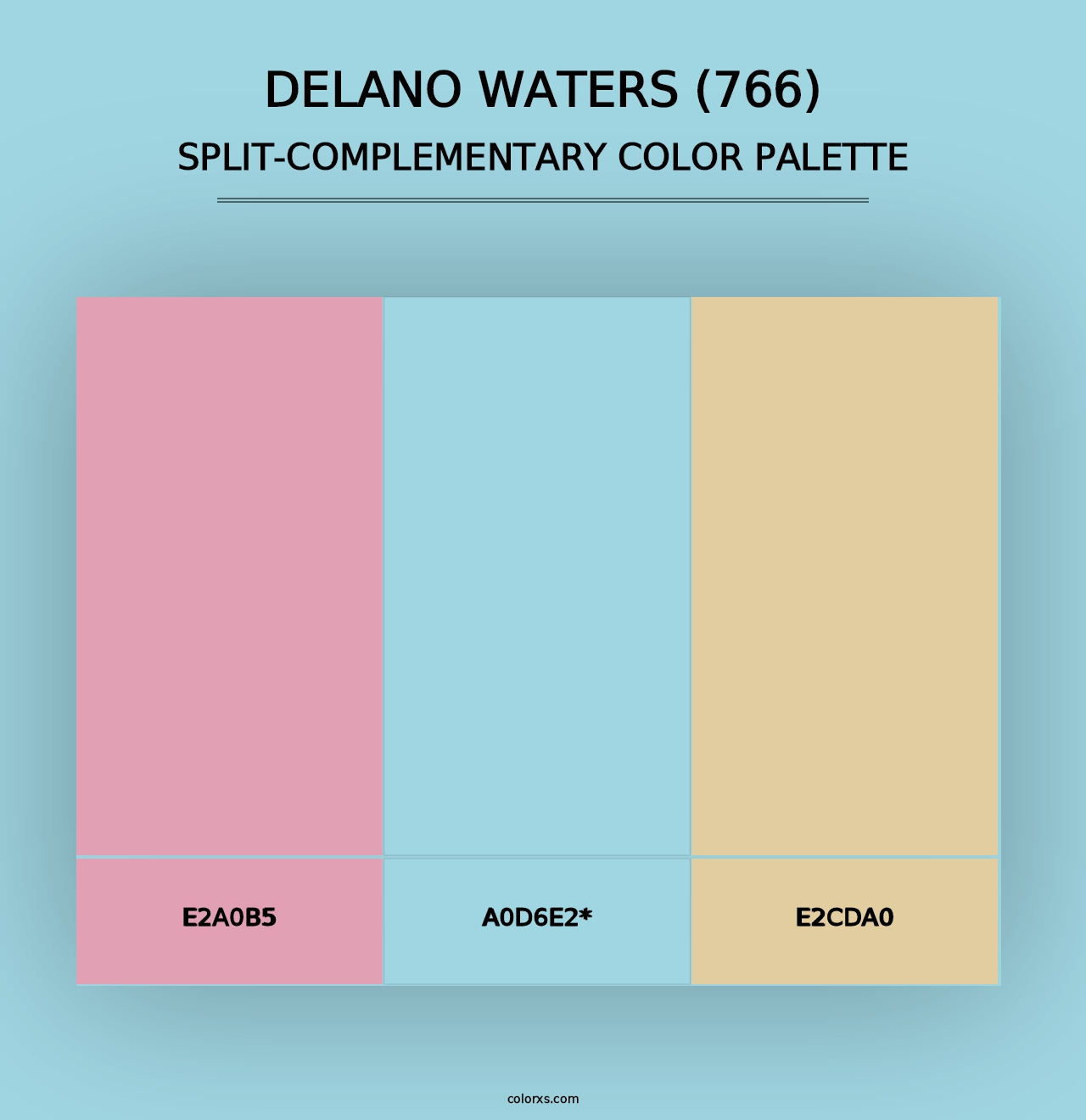 Delano Waters (766) - Split-Complementary Color Palette