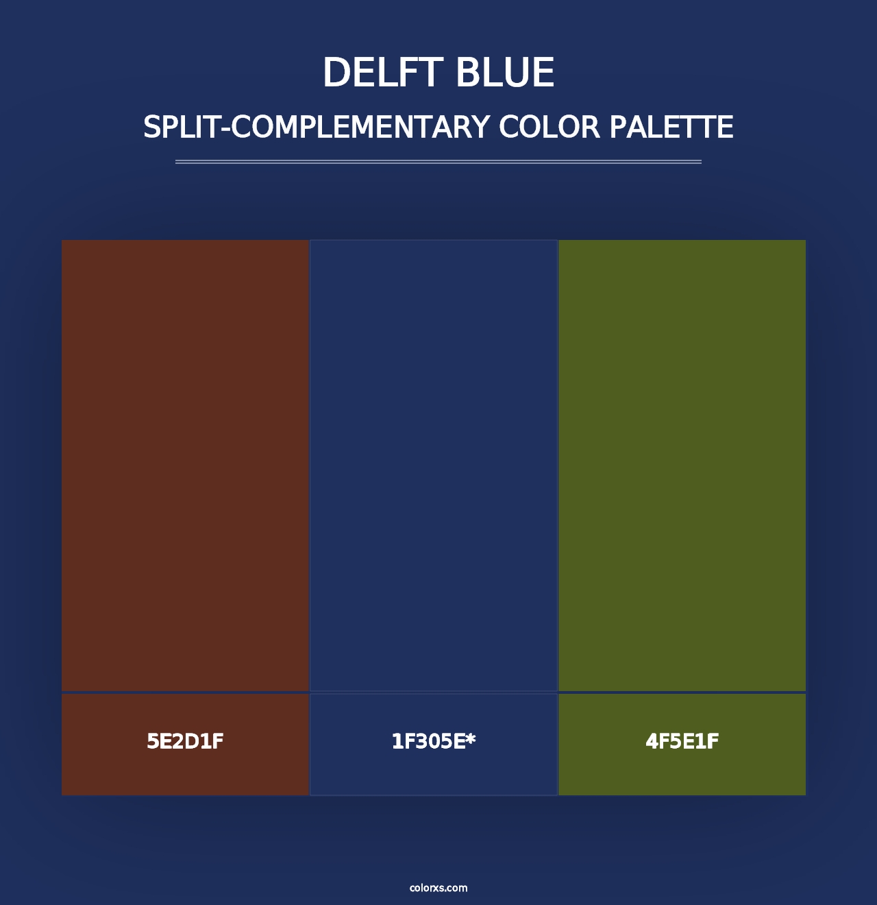 Delft blue - Split-Complementary Color Palette