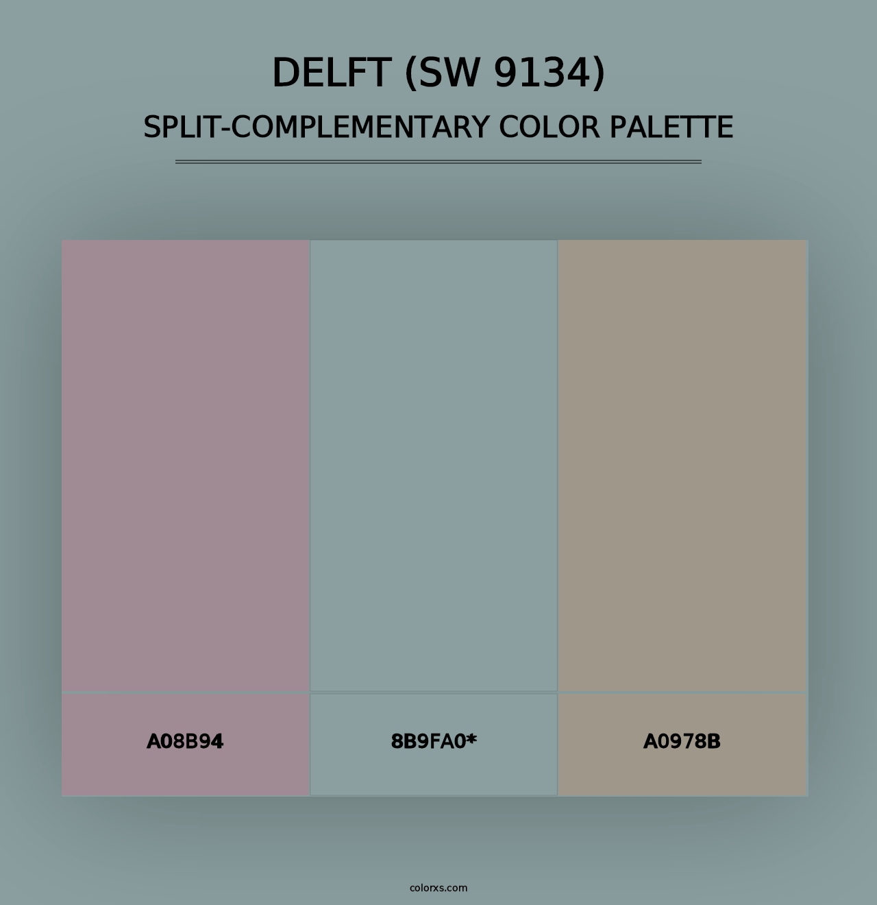 Delft (SW 9134) - Split-Complementary Color Palette