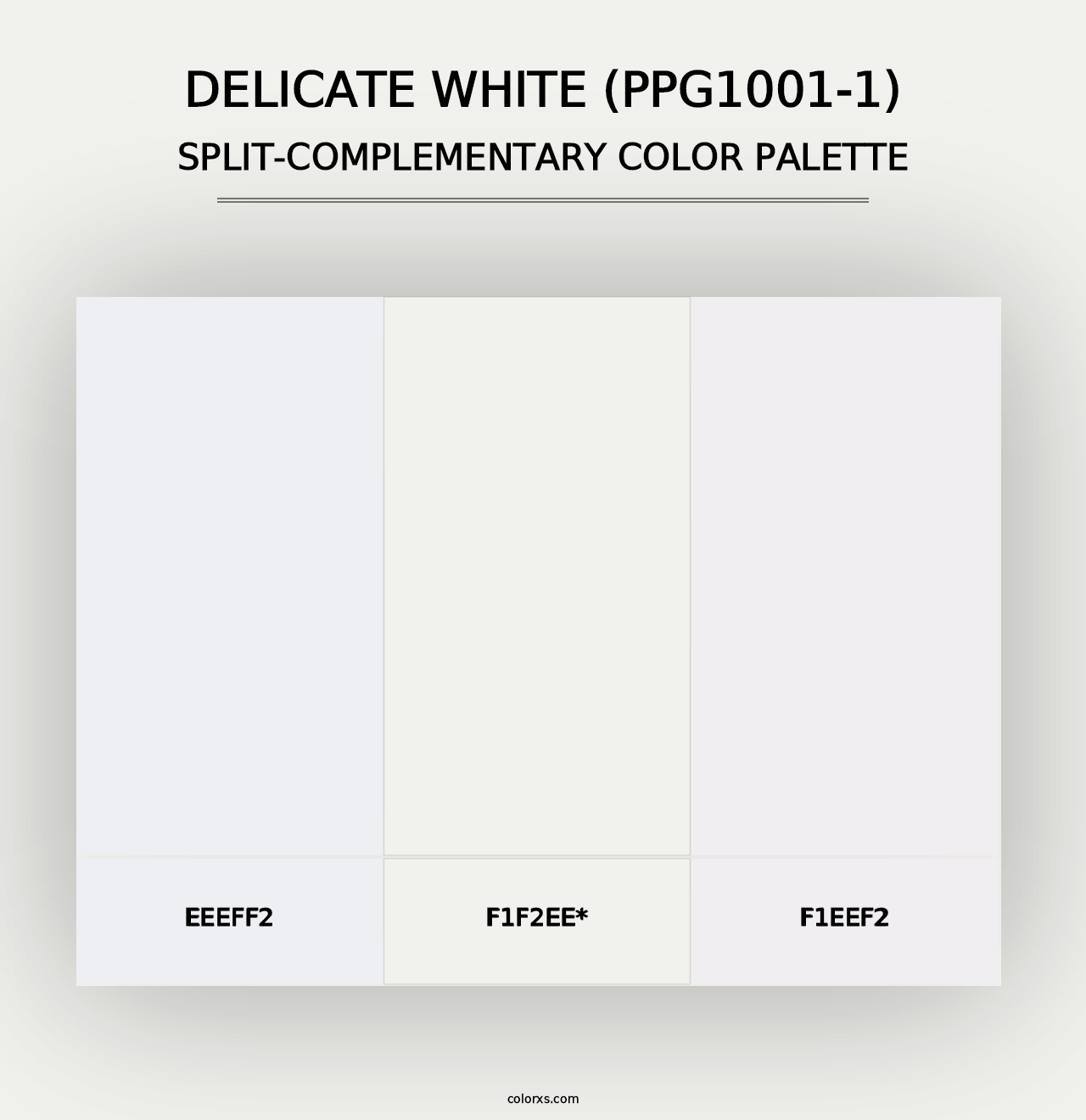 Delicate White (PPG1001-1) - Split-Complementary Color Palette