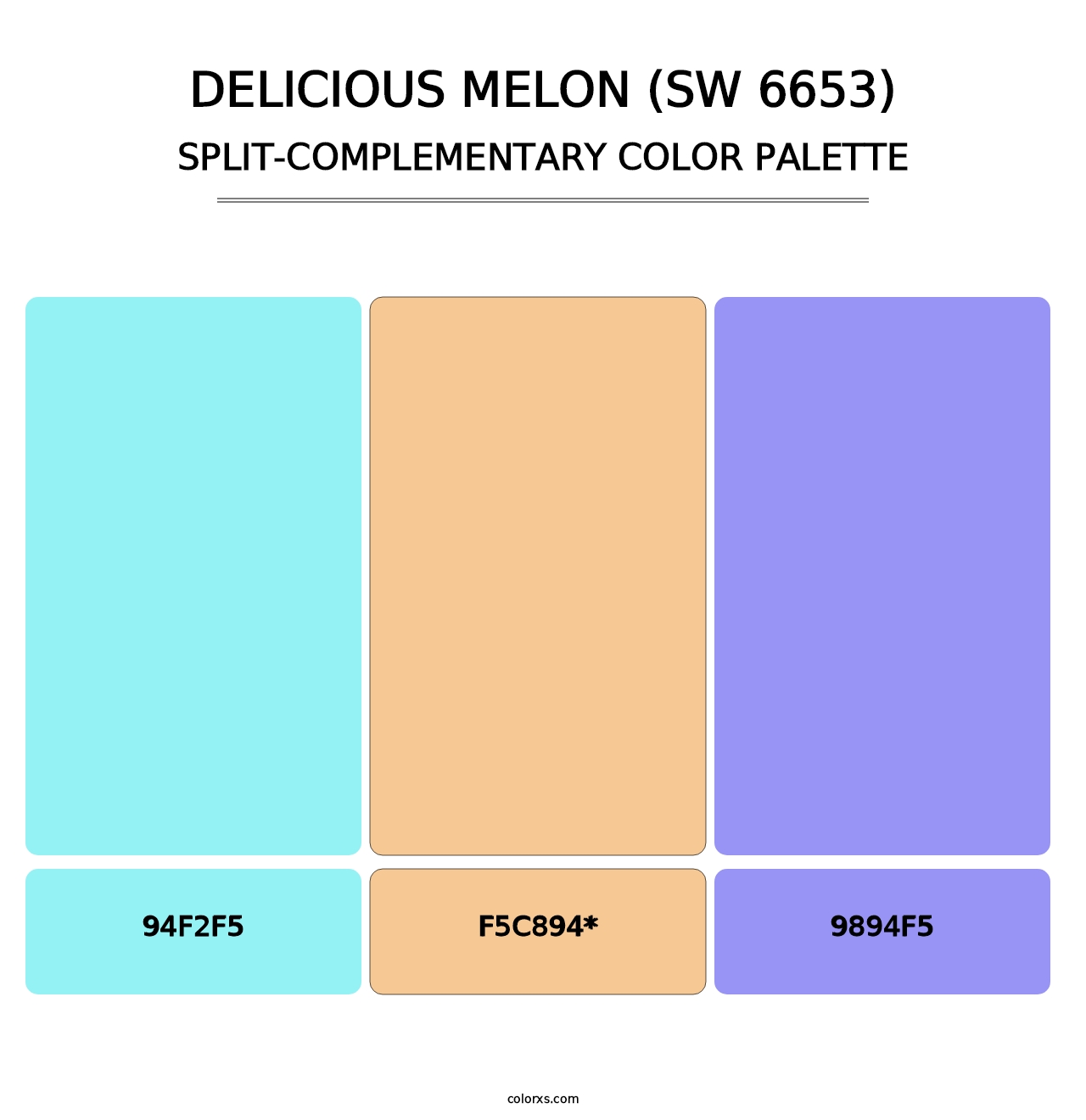 Delicious Melon (SW 6653) - Split-Complementary Color Palette