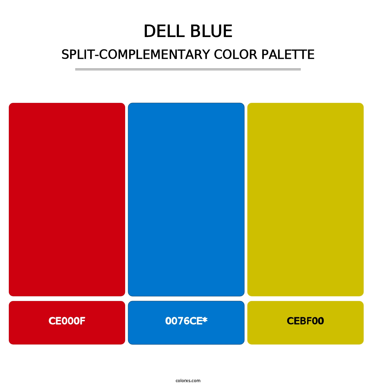 Dell Blue - Split-Complementary Color Palette