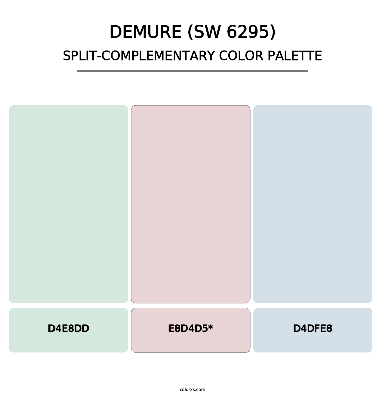 Demure (SW 6295) - Split-Complementary Color Palette