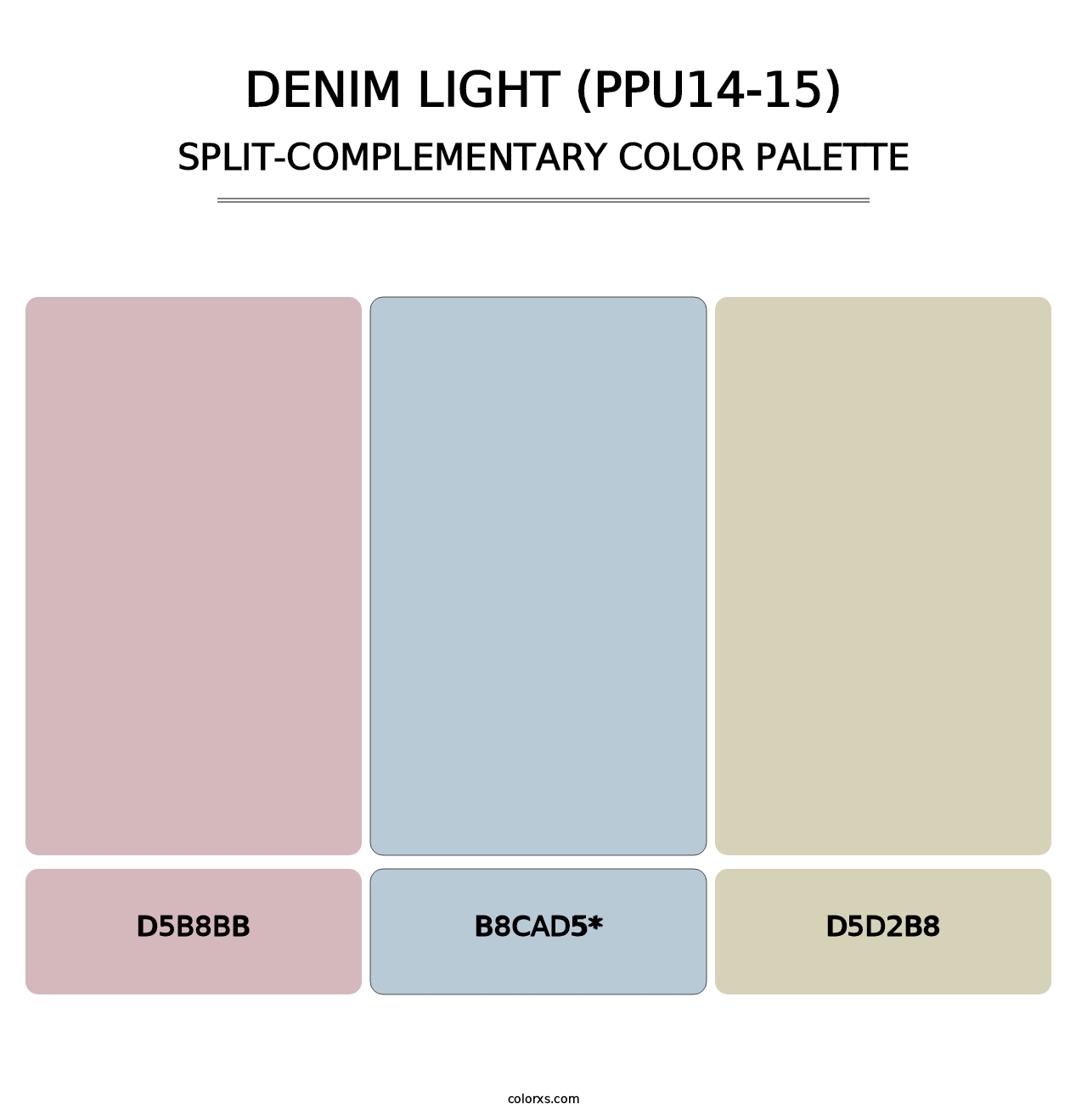 Denim Light (PPU14-15) - Split-Complementary Color Palette