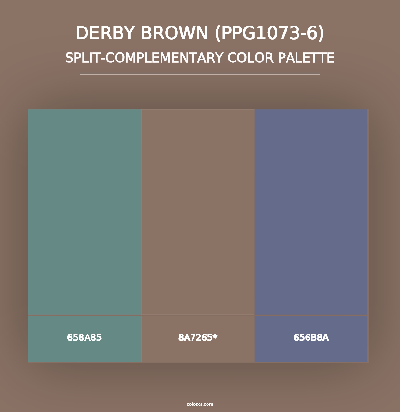 Derby Brown (PPG1073-6) - Split-Complementary Color Palette