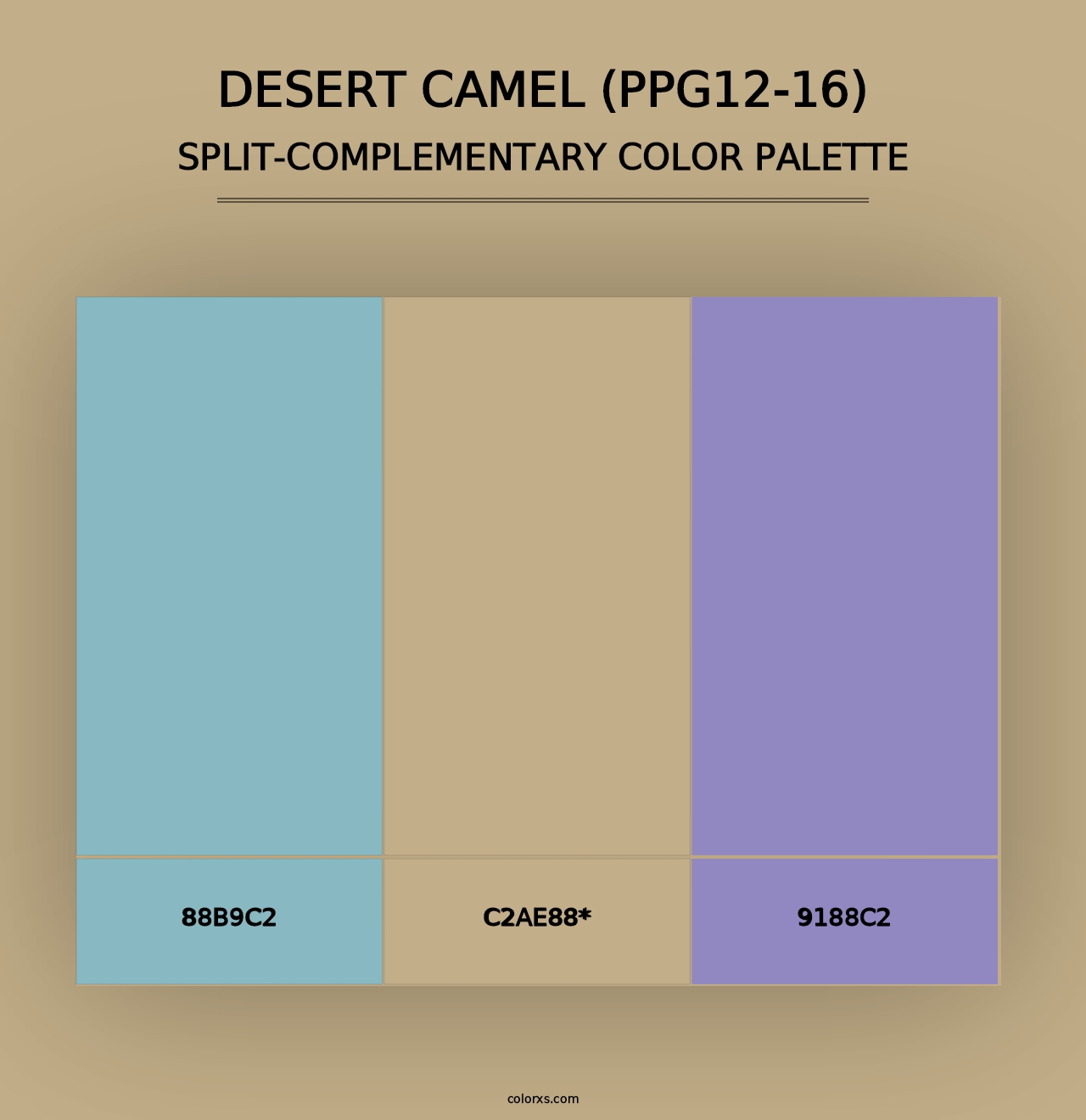 Desert Camel (PPG12-16) - Split-Complementary Color Palette