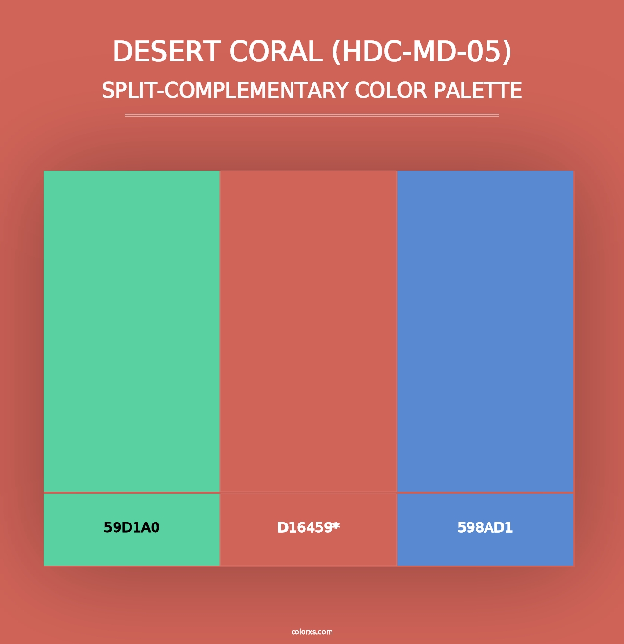 Desert Coral (HDC-MD-05) - Split-Complementary Color Palette