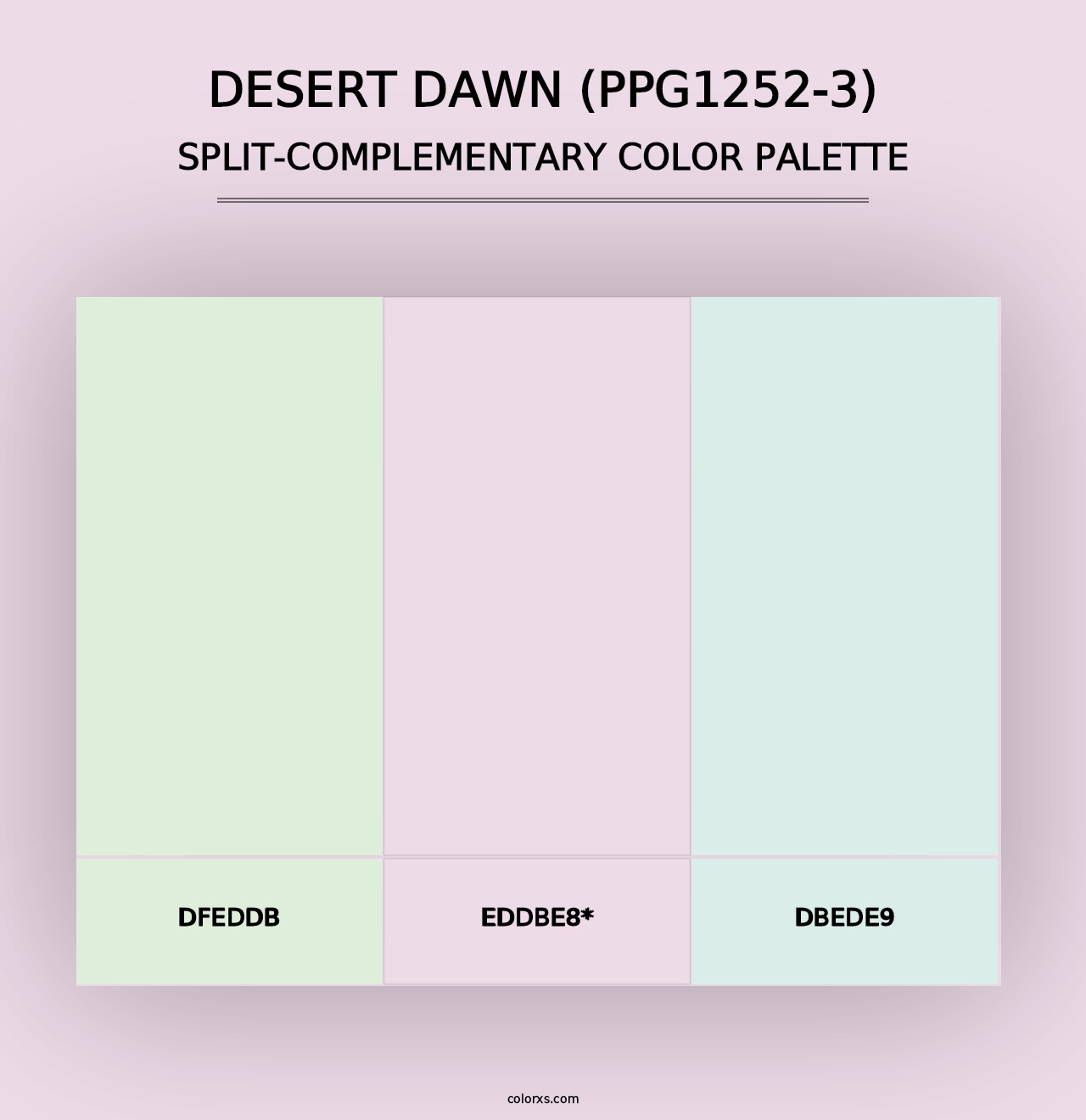 Desert Dawn (PPG1252-3) - Split-Complementary Color Palette