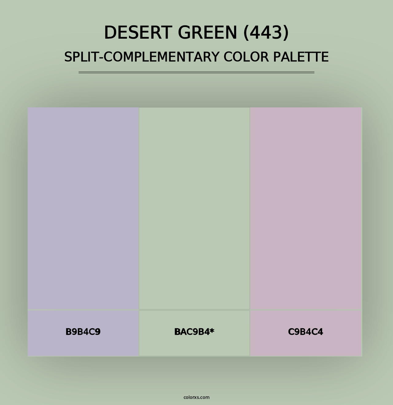 Desert Green (443) - Split-Complementary Color Palette