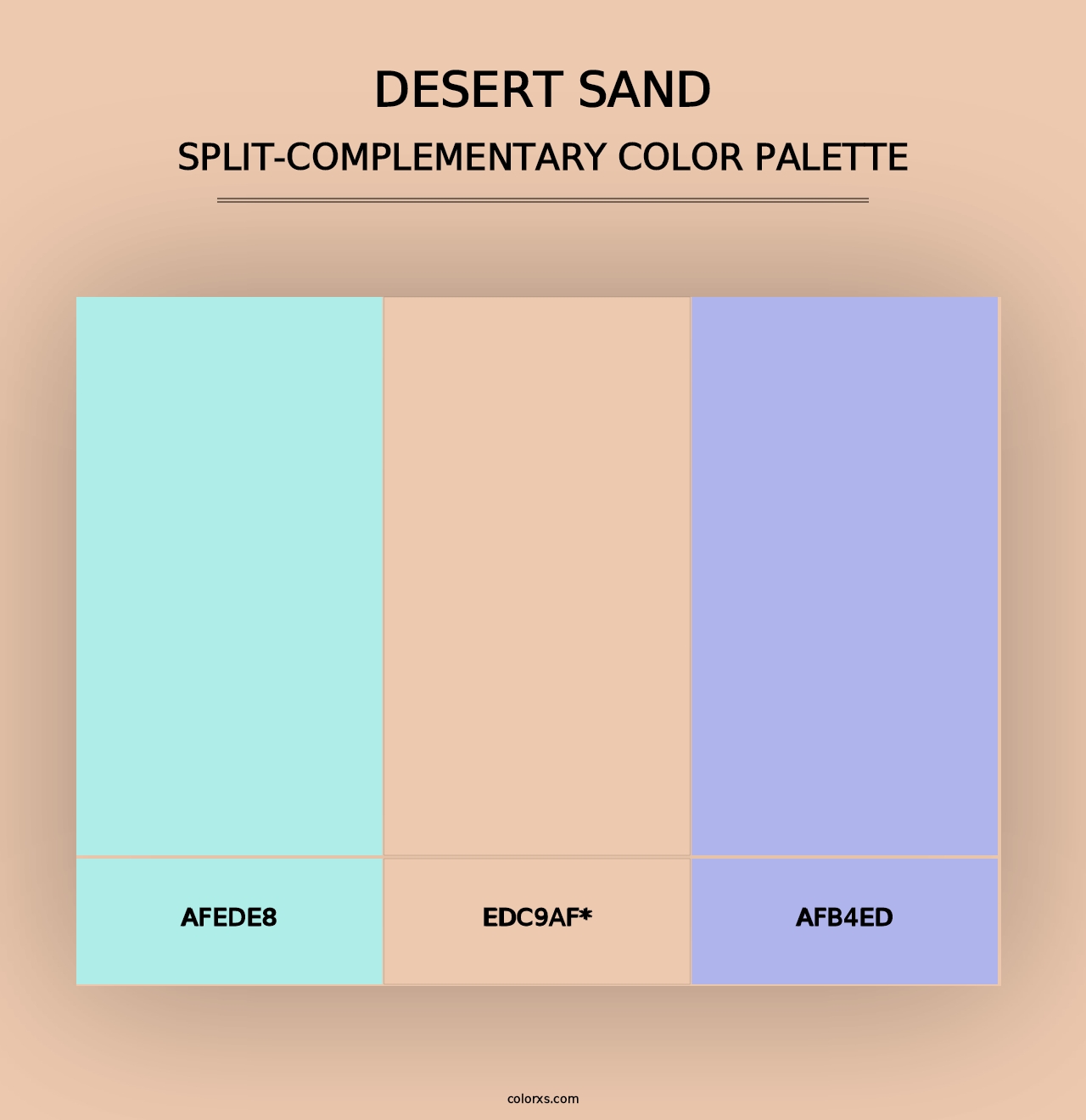 Desert Sand - Split-Complementary Color Palette