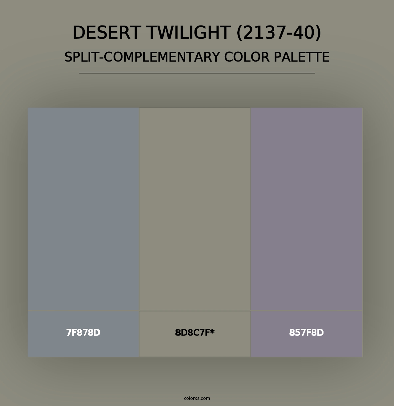 Desert Twilight (2137-40) - Split-Complementary Color Palette