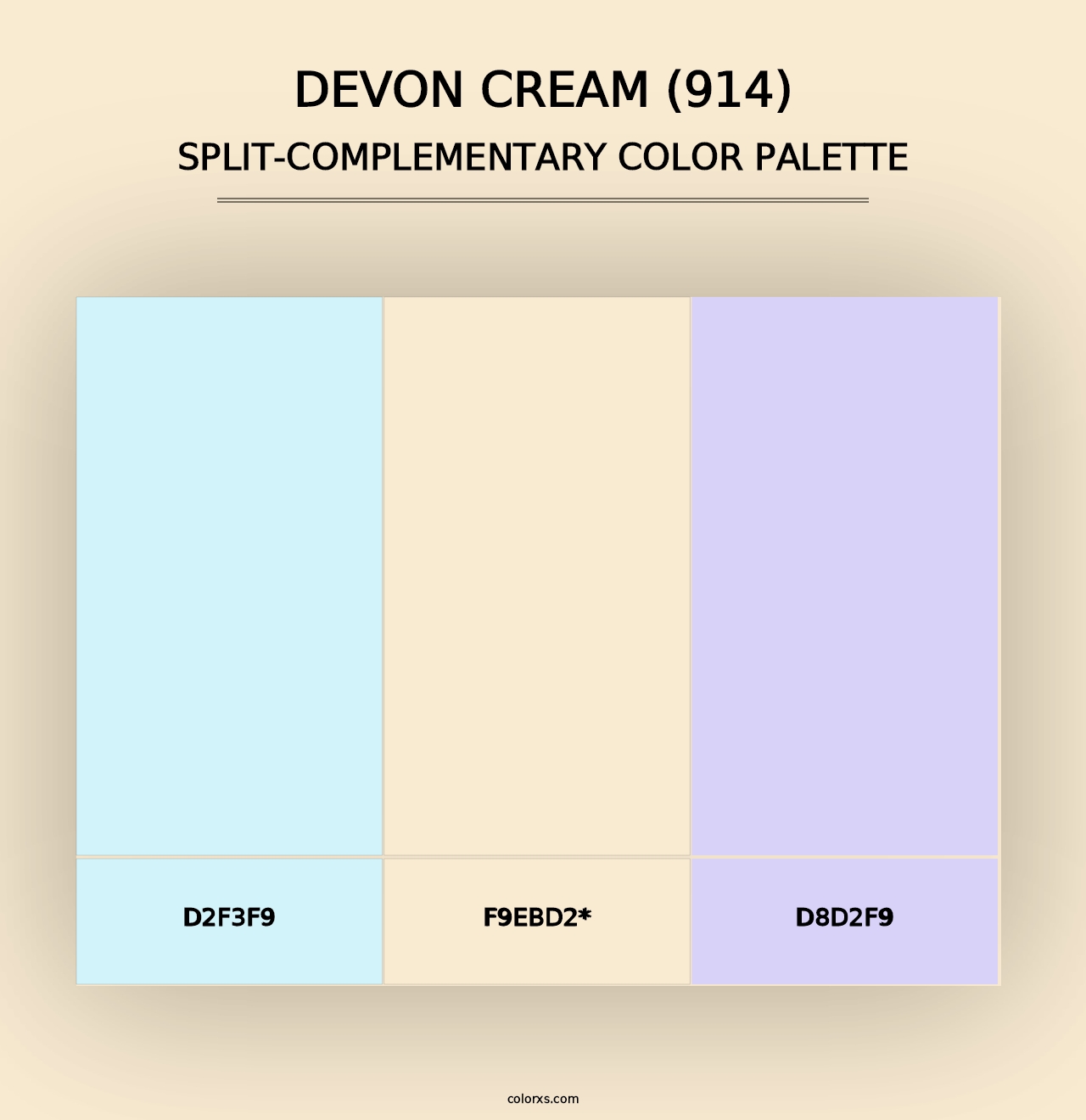 Devon Cream (914) - Split-Complementary Color Palette