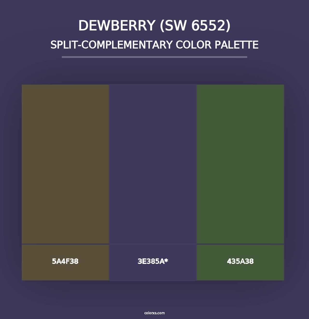 Dewberry (SW 6552) - Split-Complementary Color Palette