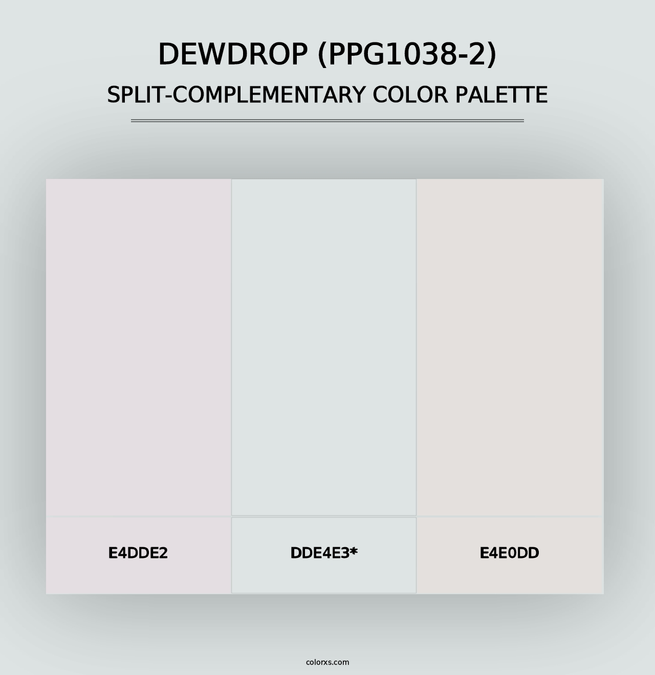 Dewdrop (PPG1038-2) - Split-Complementary Color Palette