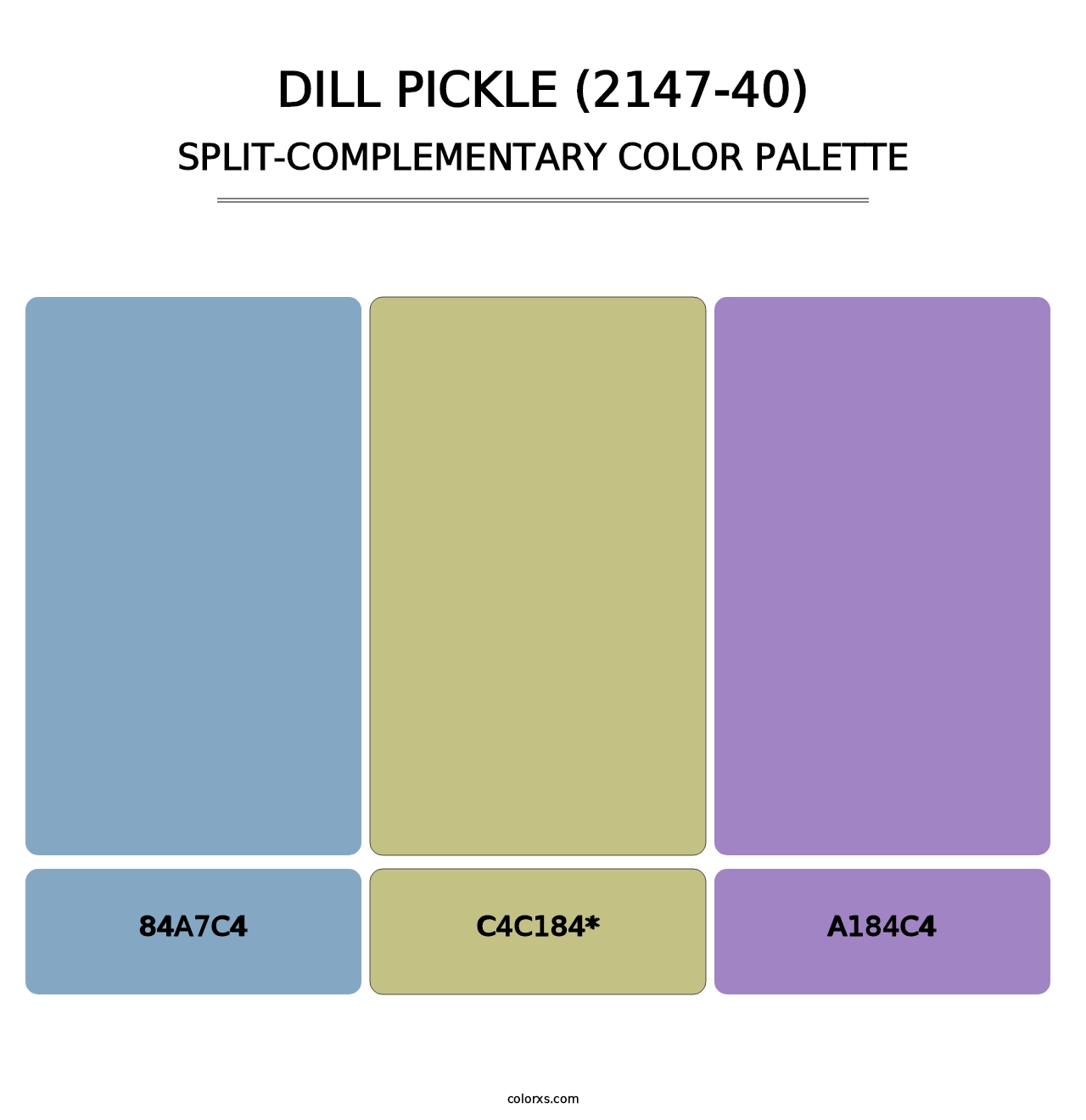 Dill Pickle (2147-40) - Split-Complementary Color Palette