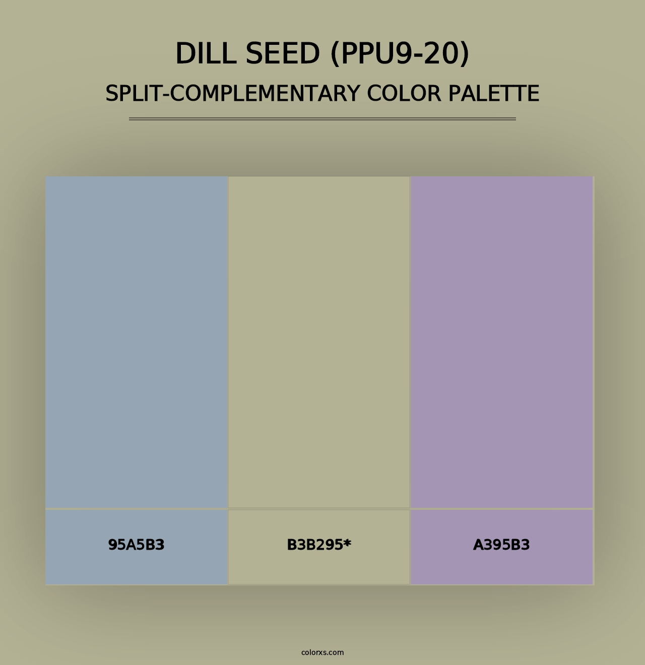 Dill Seed (PPU9-20) - Split-Complementary Color Palette