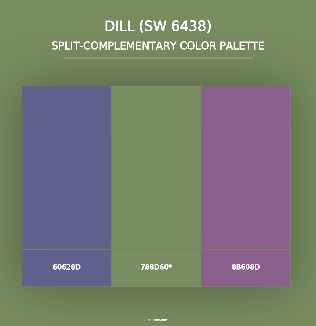 Dill (SW 6438) - Split-Complementary Color Palette