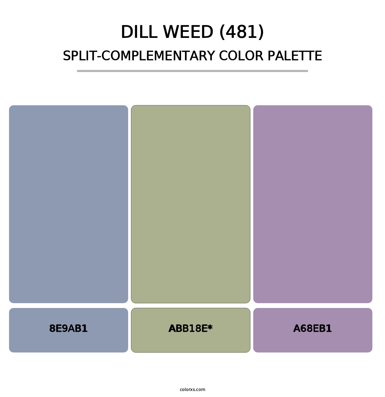 Dill Weed (481) - Split-Complementary Color Palette