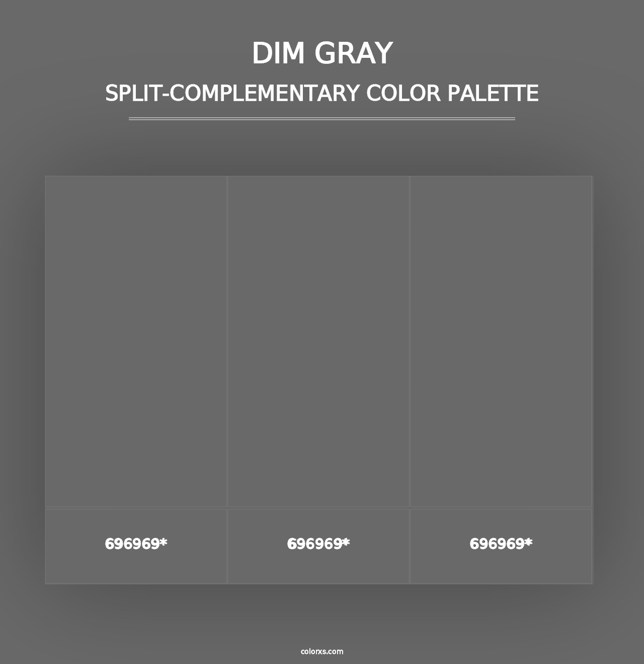 Dim Gray - Split-Complementary Color Palette