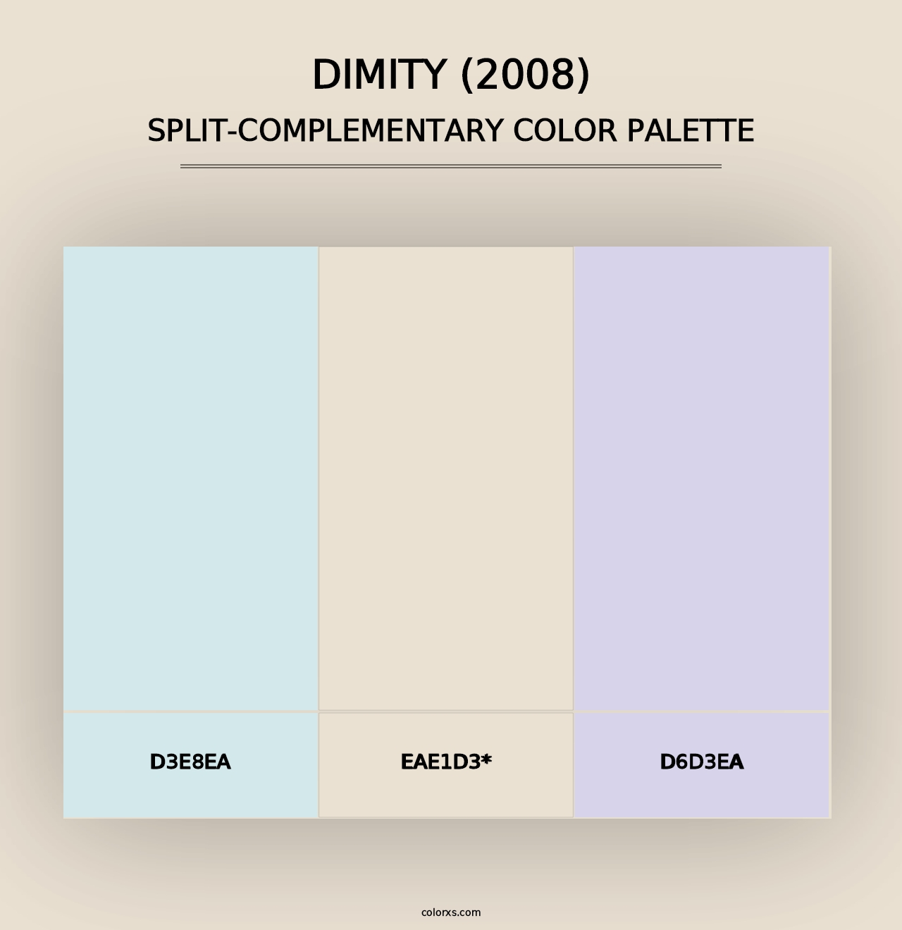 Dimity (2008) - Split-Complementary Color Palette