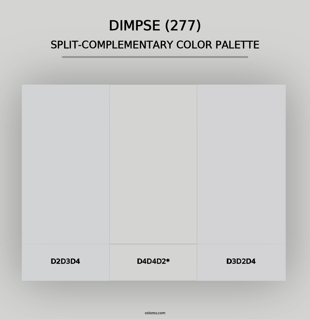 Dimpse (277) - Split-Complementary Color Palette