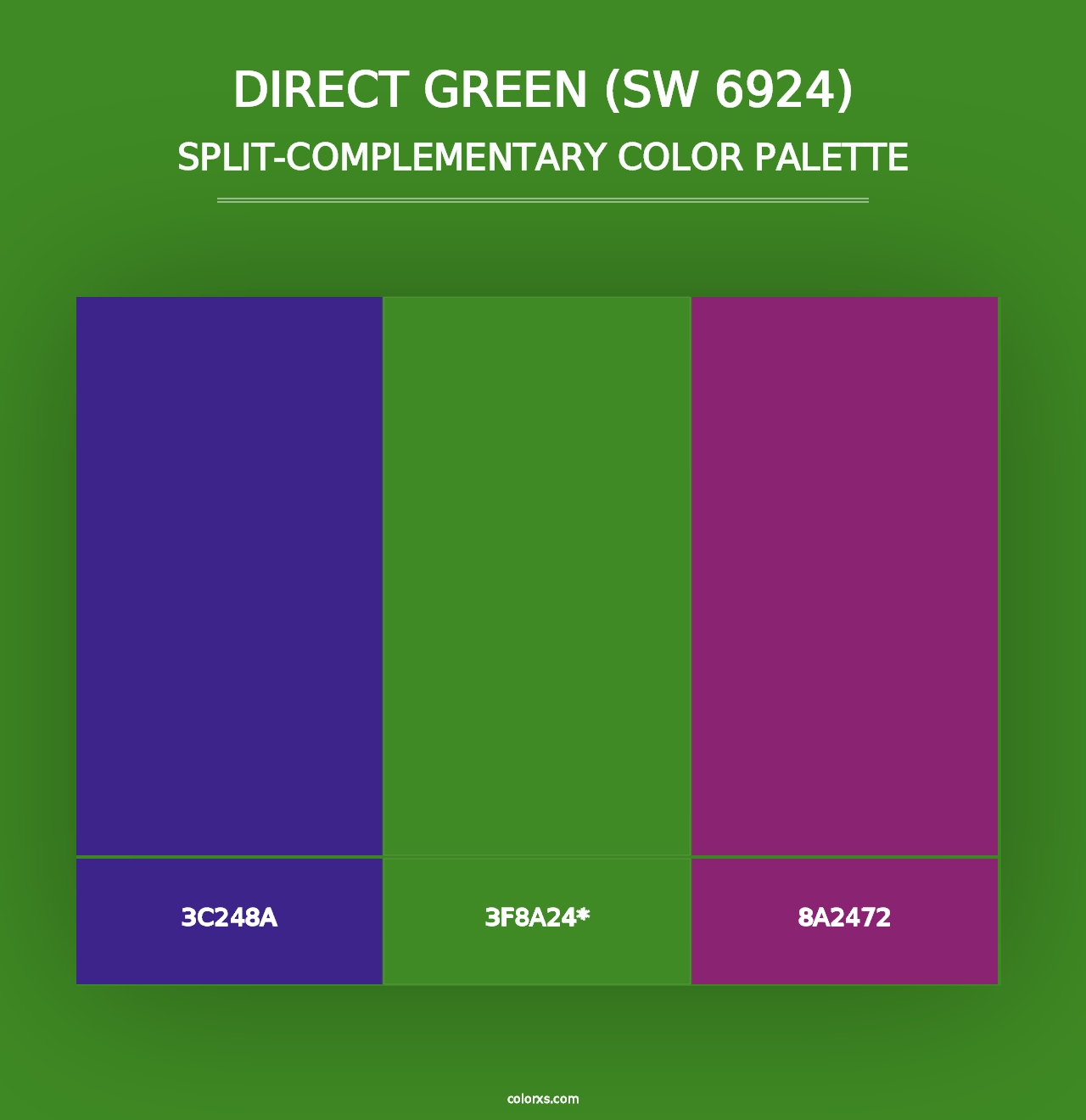 Direct Green (SW 6924) - Split-Complementary Color Palette